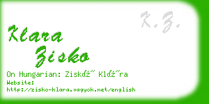 klara zisko business card